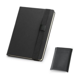 Caderno A5 de capa dura em c.sint�tico com p�ginas lisas - Eco53789SP