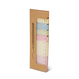 Caderno com 7 blocos adesivados e capa em cart�o - Eco93448SP