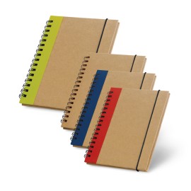 Caderno A6 de capa dura em cart�o, com p�ginas lisas recicladas - Eco93428SP