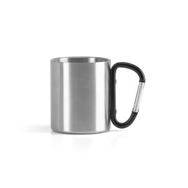 Caneca em a�o inox, com pega em forma e fun��o de mosquet�o (230 mL) - Eco94614SP