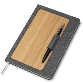 Caderno A5 Capa em RPET e Bambu - EcoCAD160