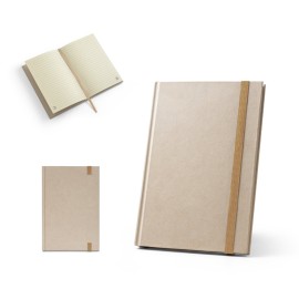 Caderno A5 de capa dura em papel � base de cana-de-a��car (80% polpa da cana-de-a��car) com p�ginas pautadas - Eco93286SP