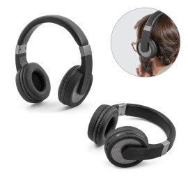Fones de ouvido wireless com autonomia de 12h (300 mAh) e microfone, em ABS E PU - Eco57935SP
