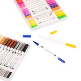 Kit Canetinhas Ponta Dupla 100 Cores - Eco08332-100