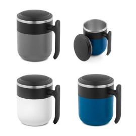 Caneca de viagem com parede interior em a�o inox e acabamento mate 400 mL - Eco94439SP