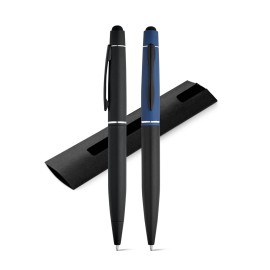 Caneta esferogr�fica em alum�nio com escrita em azul - Eco81139SP
