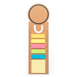 Conjunto para escrit�rio 3 em 1, em papel 100% reciclado, com parte superior em formato redondo com impress�o preta � volta - Eco93662SP