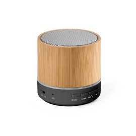 Caixa de som port�til com microfone e autonomia de 4h30 (400 mAH), em bambu e ABS 100% reciclado - Eco97441SP