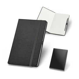 Caderno A5 de capa dura em c.sint�tico, com p�ginas lisas - Eco93497SP