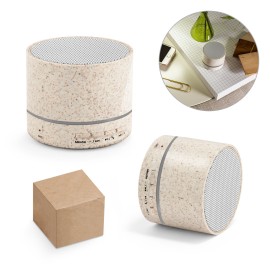 Caixa de som port�til com microfone e autonomia de 4h30 (400 mAh), em fibra de palha de trigo e ABS 100% reciclado - Eco97930SP