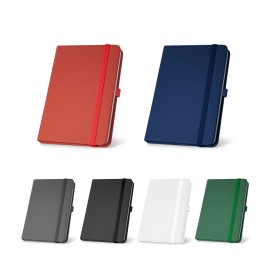 Caderno A5 de capa dura em c.sint�tico, com p�ginas lisas - Eco93492SP