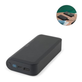 Bateria port�til com carregador por indu��o super-r�pido (20.000 mAh), em ABS 100% reciclado - Eco97144SP