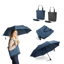 Guarda-chuva 2 em 1 com sacola de compras em poli�ster reciclado incluso - Eco99094SP
