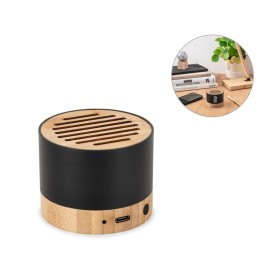 Caixa de som port�til em alum�nio 100% reciclado e bambu, com 3h de autonomia - Eco97217SP