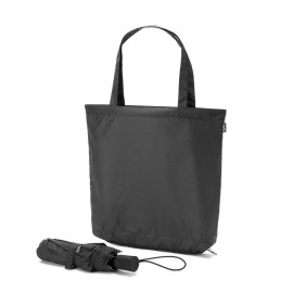 Guarda-chuva 2 em 1 com sacola de compras em poli�ster reciclado incluso - Eco99094SP